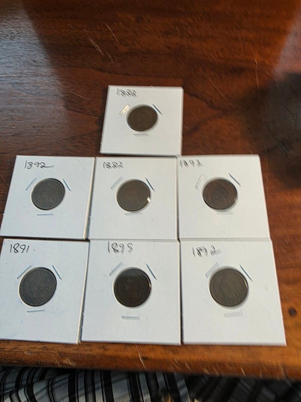 LOT OF 7PCS OF INDIAN HEAD PENNIES